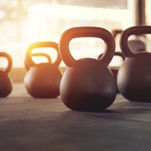 A picture of the black colored heavy dumbbells